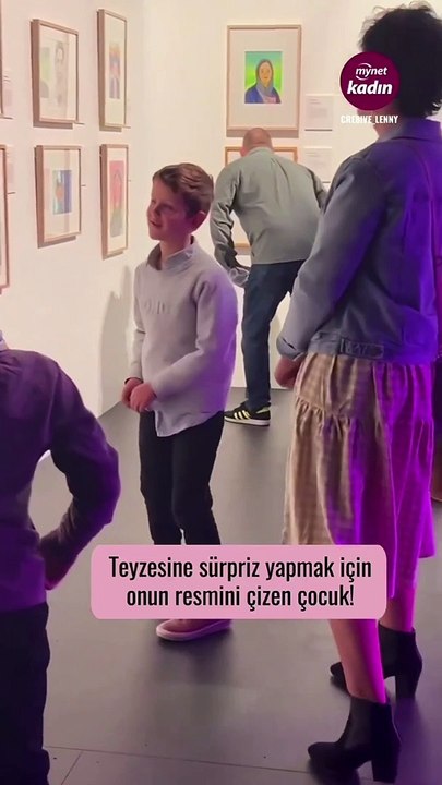 Teyzesine şahane ve sanatsal bir sürpriz hazırlayan ufaklık 
