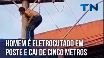 Homem é eletrocutado em poste e cai de 5 metros na Grande Vitória