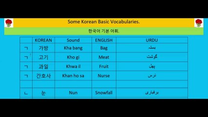Korean language class-8 | Basic Korean vocabulary | korean word meaning | korean alfaz mani | korean vocab for topik | korean words meaning in urdu