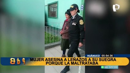 Se había cansado de sus maltratos: mujer asesina a su suegra en Huánuco