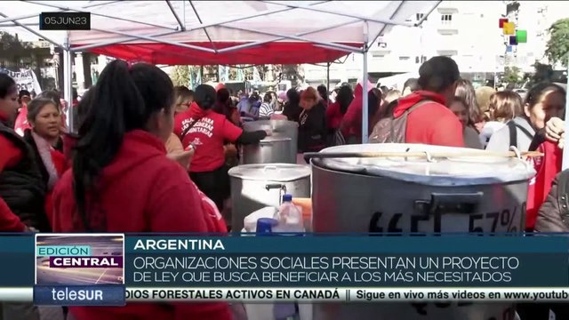 Organizaciones sociales presentaron proyecto de ley al Congreso argentino de mejoras salariales
