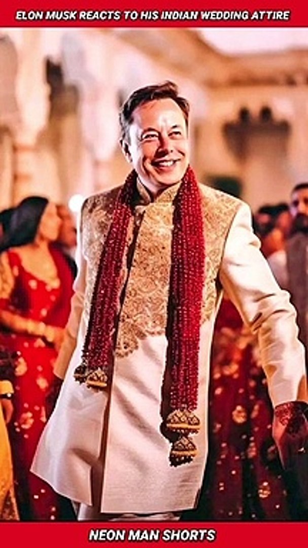 ⁣Elon Musk Reacts to his INDIAN Wedding Photo Elon Musk A News Shorts Facts #shorts