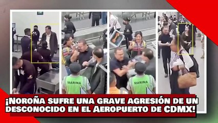 ¡VEAN! ¡Fernández Noroña sufre una grave agresión de un desconocido en el Aeropuerto de la CDMX!
