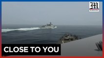 Chinese Navy ship executes maneuvers near US destroyer