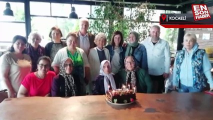 Kocaeli'de 100 yaşına giren Nuriye nine ilk kez doğum gününü kutladı