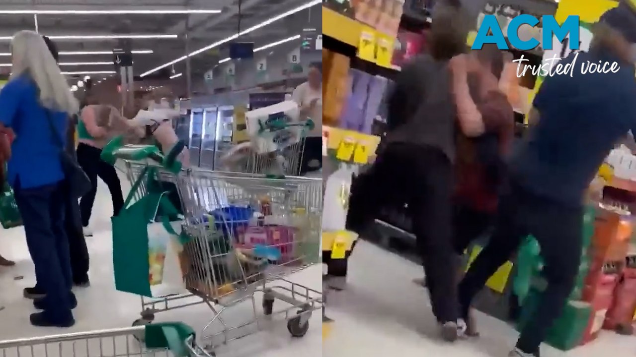 Wild brawl in Tamworth Woolworths