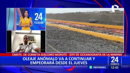 Giacomo Morote: “A partir del día jueves, el oleaje aumentará a fuerte intensidad”