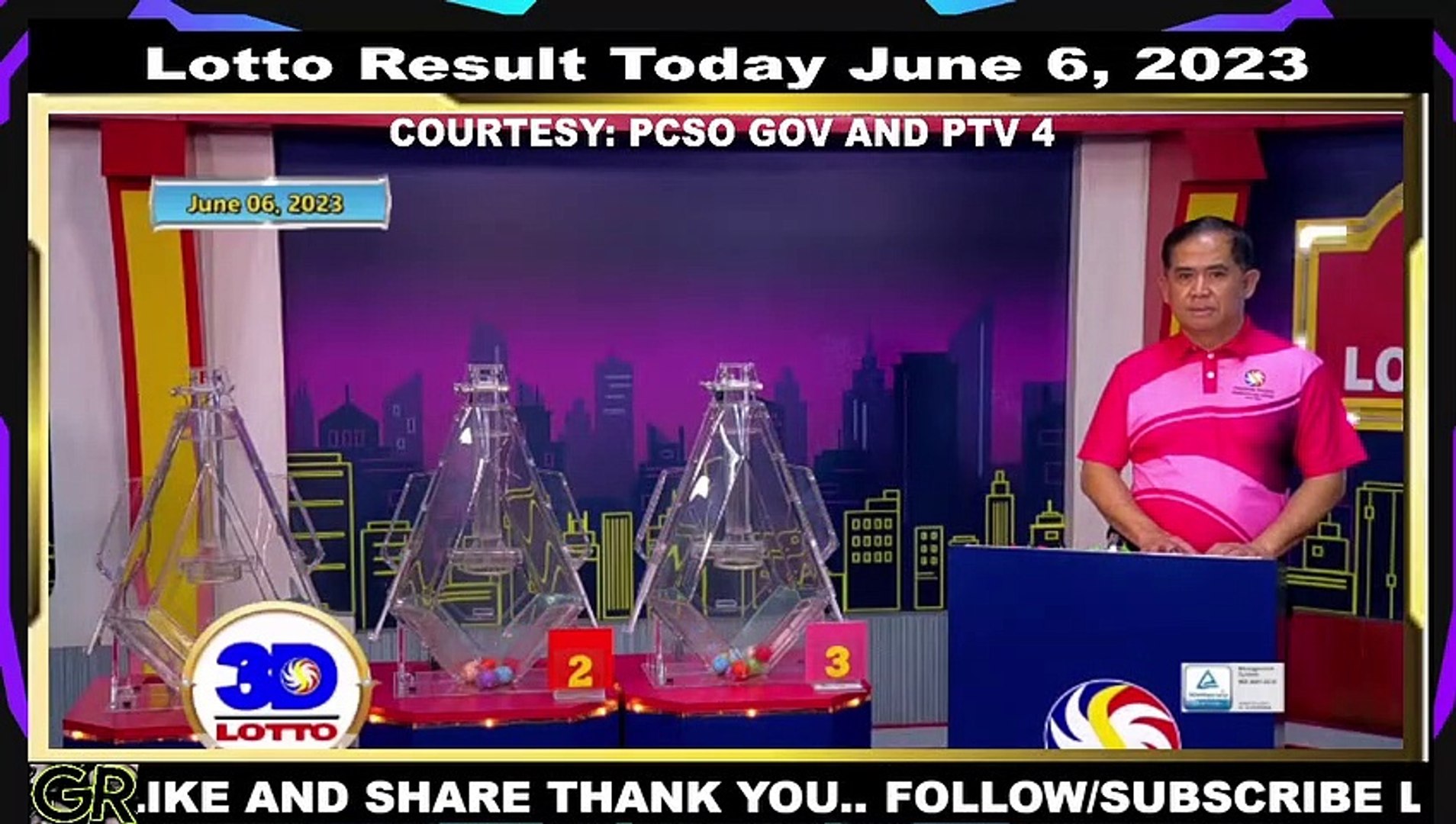 Lotto result best sale june 6