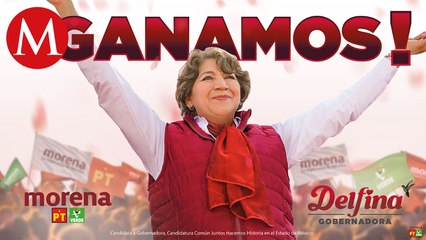 En Edomex la vitual ganadora en la elección es Delfina Gomez