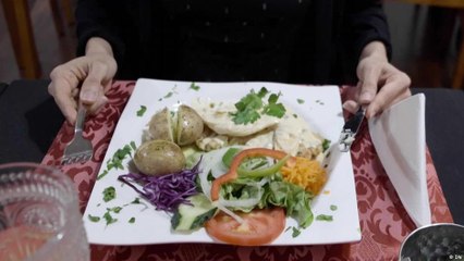 Famous deep-sea delicacy of Madeira: Black scabbardfish with banana