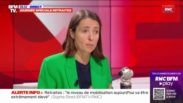 Sophie Binet estime qu'Emmanuel Macron ouvre en grand les portes à l'extrême droite