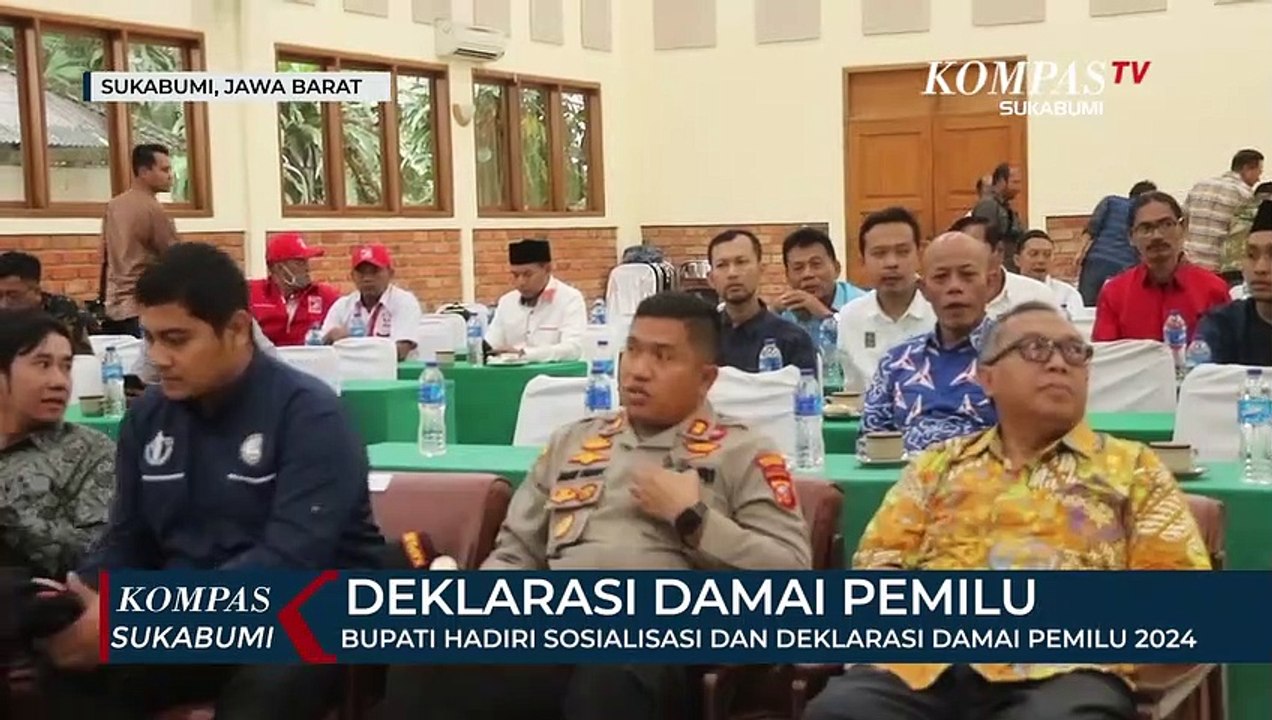 Bupati Hadiri Sosialisasi Dan Deklarasi Damai Pemilu 2024