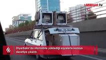 Otomobile yüklediği eşyalarla kazaya davetiye çıkardı