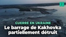 Guerre en Ukraine : les images du barrage de Kakhovka partiellement détruits