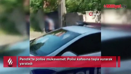 'Kediyi kilitli tutuyor' ihbarına giden polisin kafasına taşla vurarak yaraladı