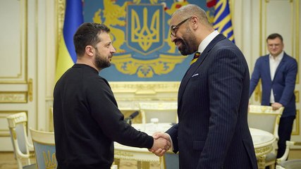 Cleverly speaks of ‘life’ returning to Kyiv as he meets Zelensky in war-torn capital