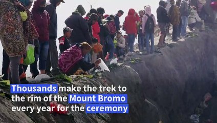 Indonesia volcano draws thousands for ritual sacrifice