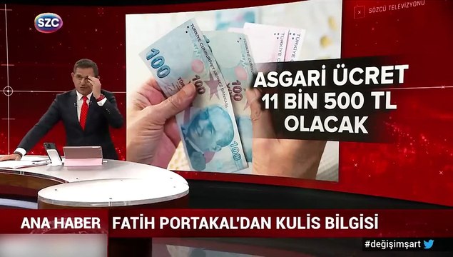 Hükümet kaynaklarından edindiği bilgiyi paylaşan Fatih Portakal, asgari ücret için rakam verdi