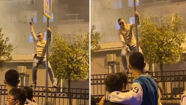 Asker eğlencesinde havaya ateş açtı, Kendisini uyaran kadına ise silahı doğrulttu