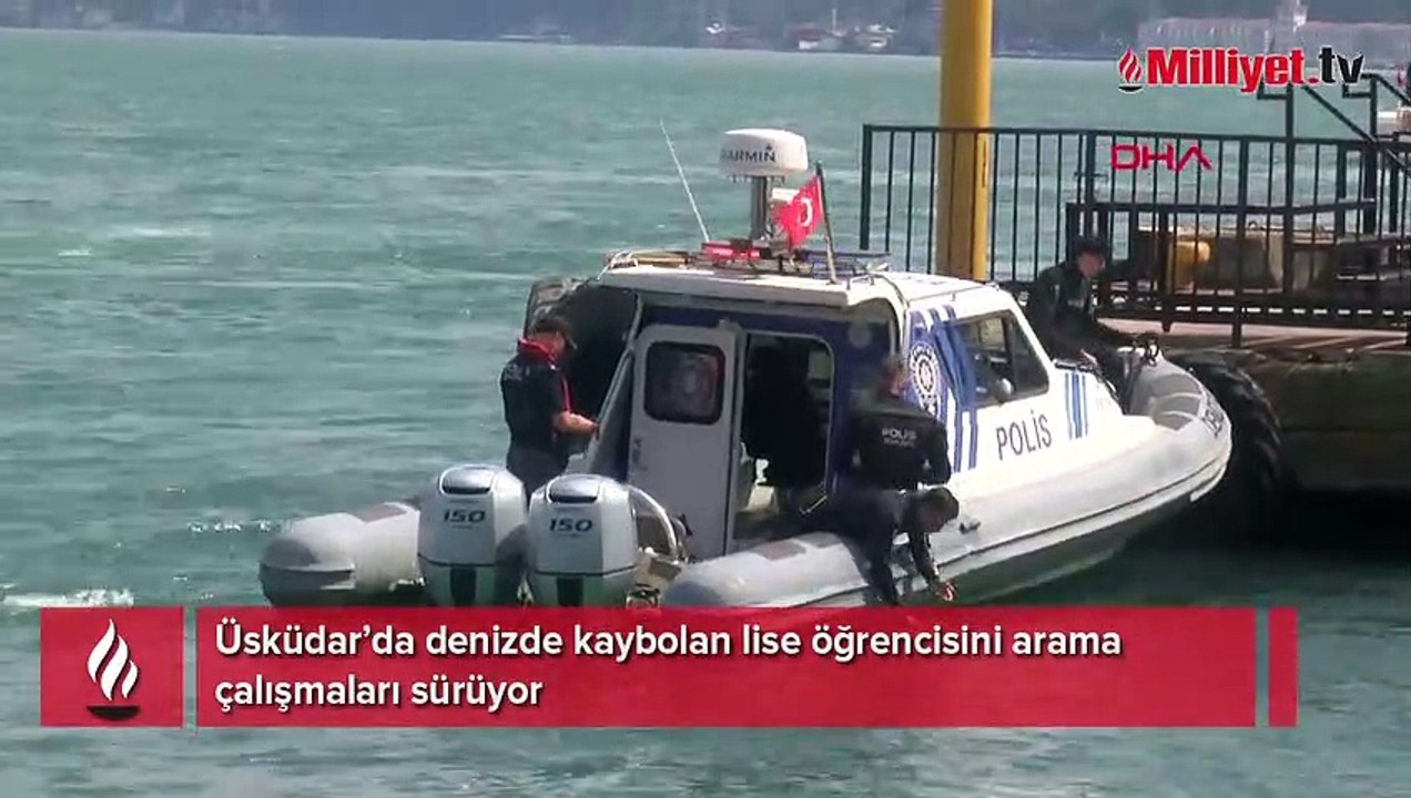 Üsküdar’da denizde kaybolan lise öğrencisini arama çalışmaları sürüyor