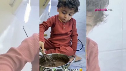 Annesini dinlemeyip kendisi tecrübe ederek öğrenmek isteyen ufaklık yüzleri güldürdü