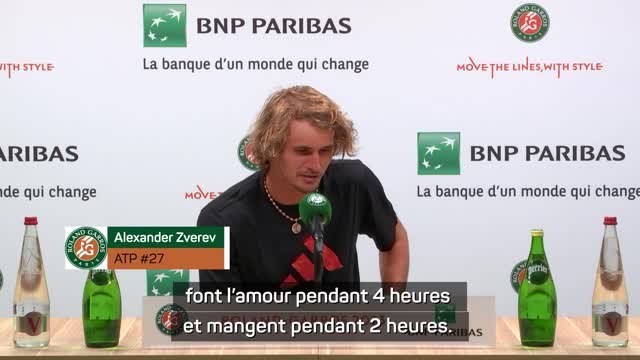 Roland-Garros - Zverev comparé à un lion : “Dormir 18h par jour, faire l’amour pendant 4h et manger pendant 2h ? Pas si mal !”