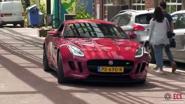 Jaguar F-Type V8 R Coupe - LOUD Accelerations & Crackles !