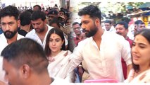 Sara Ali Khan Vicky Kaushal Siddhivinayak Mandir Darshan के बाद Prasad Distribution FULLVIDEO