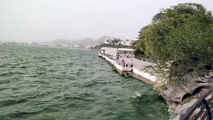 Weather Update: तेज हवा संग अंधड़, आनासागर में उठी लहरें...