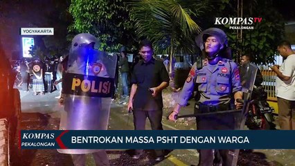 Bentrokan Kelompok Massa Perguruan Silat dengan Warga Kota Yogyakarta