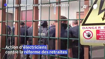 Réforme des retraites: des électriciens coupent le courant près de Paris