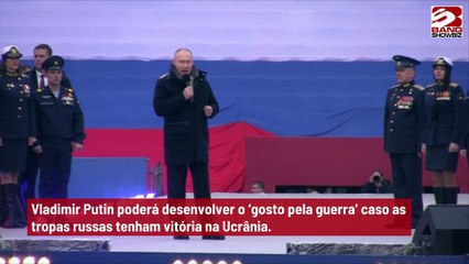 Zelensky acredita que Putin pode tomar ‘gosto pela guerra’ se sair vitorioso na Ucrânia