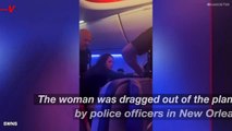 Passenger Captured Moment Alleged Drunk Woman Was Handcuffed and Removed From Flight