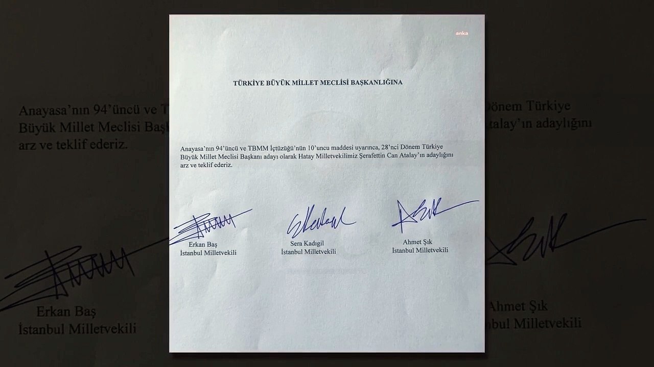 TİP, Gezi Davası'ndan tutuklu bulunan Hatay Milletvekili Can Atalay'ı TBMM Başkanlığı'na aday gösterdi