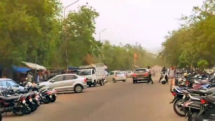 धूलभरी आंधी के बीच कैसी दिखी विधानसभा, देखे वीडियो