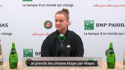 Roland-Garros - Muchova : "Je prends les choses étape par étape"