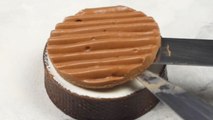 Pastry Chef recreates bounty chocolate bar tart with coconut praliné