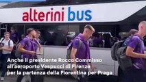 Fiorentina in finale di Conference League, la partenza da Peretola