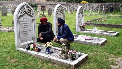 Ranjit Bawa visits Maharajah Duleep Singh's grave in Elveden
