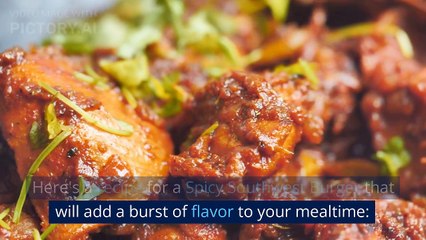How To Make Spicy Southwest Burger - Spicy Crispy Chicken Burger - Hot Chicken Burger Recipe