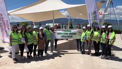 Burdur Gölü çevresinde bisiklet sürüp çöp topladılar, gölün su seviyesi 7 santim yükseldi