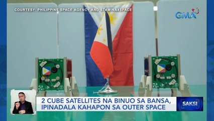2 cube satellites na binuo sa bansa, ipinadala kahapon sa outer space | Saksi