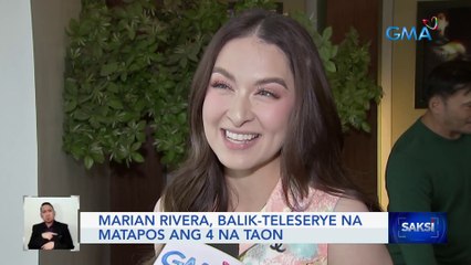 Marian Rivera, balik-teleserye na matapos ang 4 na taon | Saksi