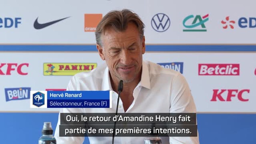 Hervé Renard - 'Le retour d'Amandine Henry fait partie de mes premières intentions'