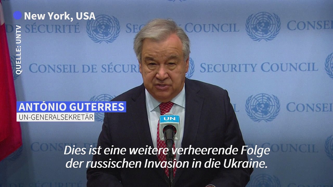 Guterres: Zerstörung von Kachowka-Staudamm 'verheerende' Folge russischer Invasion