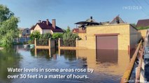 Major dam destroyed in Ukraine causing heavy floods in nearby towns