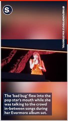 Descargar video: Taylor Swift Accidentally Swallows a Bug During Eras Tour in Chicago