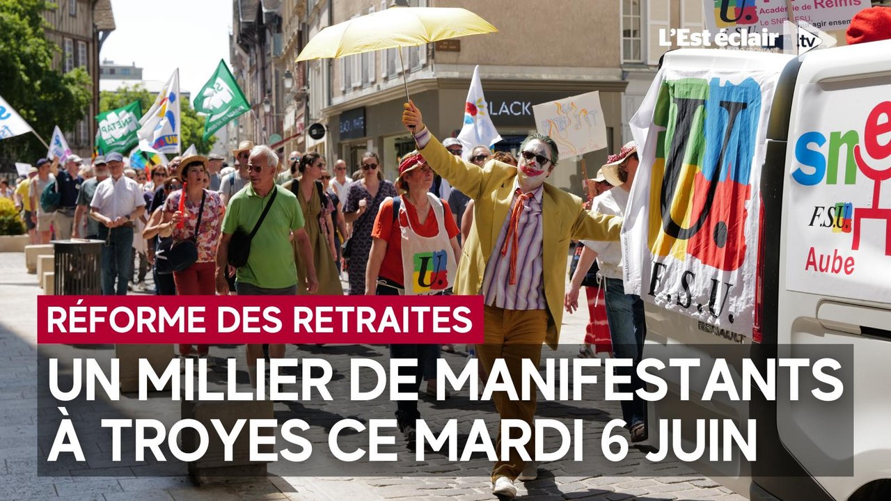 1000 opposants à la réforme des retraites ce mardi 6 juin dans les rues de Troyes