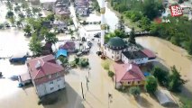 Samsun Terme'de sel felaketi: Evler sular altında kaldı