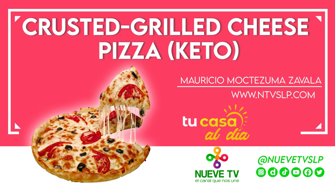 Crusted-grilled cheese pizza (keto)